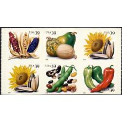 #4017c Crops of The Americas, Pane of Six from Vending Booklet