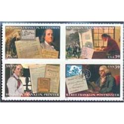 #4024a Benjamin Franklin, Block of Four