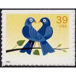 #4029 True Blue Love, Booklet Single from Convertible Pane of 20