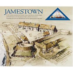 #4136a Jamestown 400th Anniversary, Two Sided Souvenir Sheet