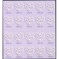 #4151a Wedding, Silver Heart Convertible Book (41¢)