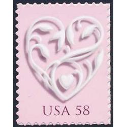 #4152 Wedding, Silver Heart (58¢)