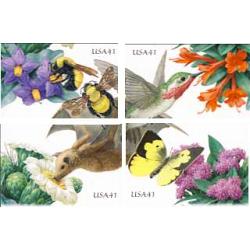 #4153-4156 Pollination, Set of Four Singles