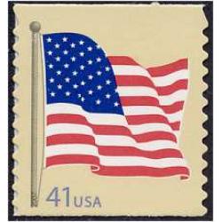 #4187 American Flag, Self-adhesive Die-cut 11 from Coil of 100 (S)