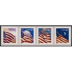 #4244-47 Flags 24/7 Coil, S-A Die-cut 11, Set of Four Singles