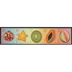 #4262a Tropical Fruit, Coil Strip of Five in Lighthouse Album Format