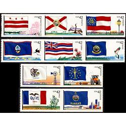 #4283-85, 4286-88, 4289-90, 4291-92, Flags of Our Nation, Lighthouse Format (2nd of 6)