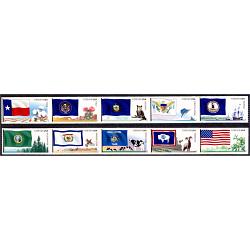 #4327a & 4332a Flags of our Nation, Two Strips of Five (6th of 6)