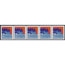 #4348 Sea Coast Coil, 2008 Year Date, PNC Strip of 5, #S11111