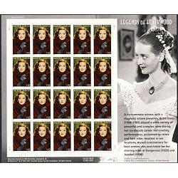 #4350 Bette Davis Legends of Hollywood, Souvenir Sheet