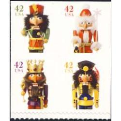 #4367b Holiday Nutcrackers, Booklet Pane of Four from Vending Book