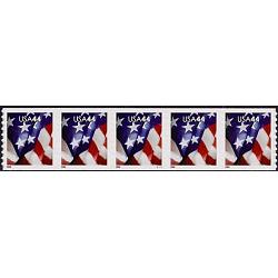 #4394 American Flag, PNC S-A Plate Number Coil Strip of 5, #V111