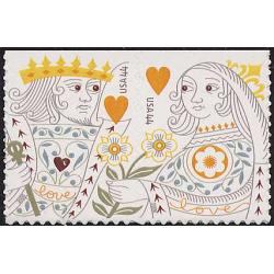 #4405a King & Queen of Hearts, Horizontal Pair