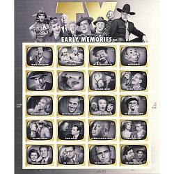 #4414 Early TV Memories, Complete Sheet of 20 Stamps