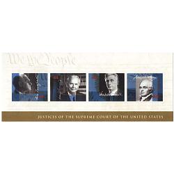 #4422 Supreme Court Justices, Souvenir Sheet of Four Stamps