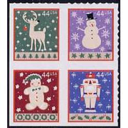 #4432a Winter Holidays, Block of Four from ATM Booklet