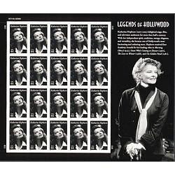 #4461 Katharine Hepburn, Legends of Hollywood, Souvenir Sheet of