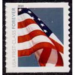 #4487 Forever Flag Stamp, Coil Single, "4evR"