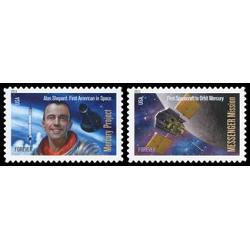 #4527-28 Space First: Shepard & Messenger, Two Single Stamps
