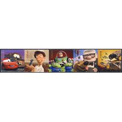 #4557a Send a Hello, Pixar Films, Strip of Five