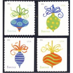 #4579-82 Holiday Baubles, Set of Four Singles from ATM Pane