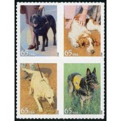 #4607a Dogs at Work, Block of Four