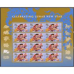 #4623 Lunar New Year, Year of the Dragon, Souvenir Sheet of 12