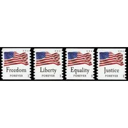 #4629-32 Four Flags, Set of Four Coil Singles, Avery Die Cut 8.5