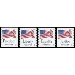 #4633-36 Four Flags, Set of Four Coil Singles, Potter Die cut 9.5