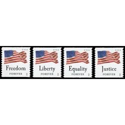 #4637-40 Four Flags, Set of Four Coil Singles, Sennett Die cut 11