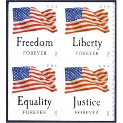 #4648a Four Flags, Block of Four (Sennett)