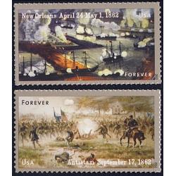 #4664-65 The Civil War 1862, Two Single Stamps