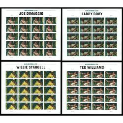 #4694a-97c Major League Baseball All-Stars, Set of Four Imperforate Sheets