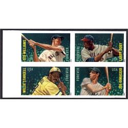 #4697a-97c Major League Baseball All-Stars, Imperforate Block of Four