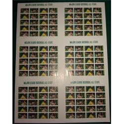 #4694v-97v Major League Baseball All-Stars, Imperforate Un-cut Pane