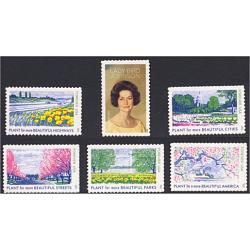 #4716a-f Lady Bird Johnson, Set of Six Stamps from Souvenir Sheet