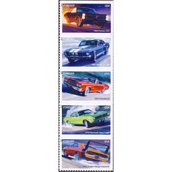 #4747a Muscle Cars, Vertical Strip of Five