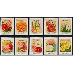 #4754-63 Vintage Seed Packets, Set of Ten Single Stamps