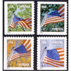 #4782b-85b Flag for All Seasons, Set of 4 Singles from Booklet of 20, 2014