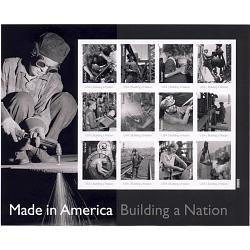 #4801 Building a Nation, Souvenir Sheet of 12, Any Margin Photograph
