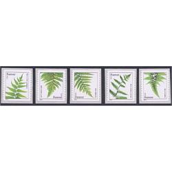 #4874-78 Ferns Forever, Set of Five Singles, Forever, No USPS