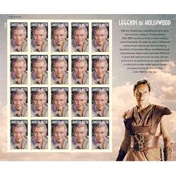 #4892 Charlton Heston, Legends of Hollywood, Souvenir Sheet of 20 Stamps