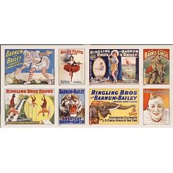 #4905a Circus Posters, Block of Eight