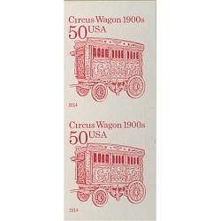 #4905d 50¢ Circus Wagon, Imperforate Pair