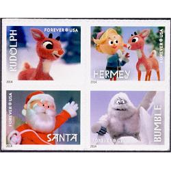 #4949a Rudolph, Block of Four