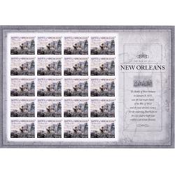 #4952 War of 1812: Battle of New Orleans, Souvenir Sheet of 20