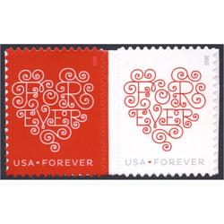 #4956a Forever Hearts, Love Series, Attached Pair