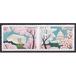 #4983a Gifts of Friendship, Lincoln Memorial & U.S. Capitol, Horizontal Pair