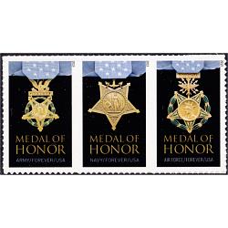 #4988a Medal of Honor, Vietnam, Dated 2015, Horizontal Strip of Three