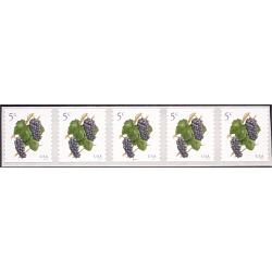#5038 Piot Noir Grapes, PNC Plate Number Strip of Five, #P111111